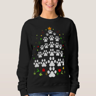 Sudadera Paw Imprimir las luces de árbol de navidad que coi