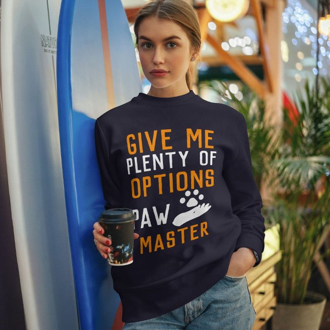 Sudadera Paw Master Funny Personalizado Typografía de gato  (Subido por el creador)