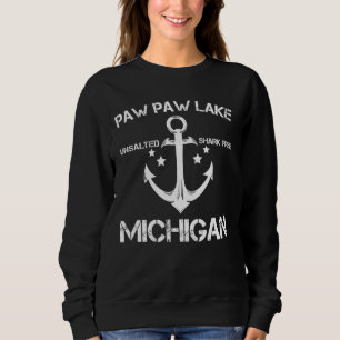Sudadera Paw Paw Lake Michigan Gracioso Camping Verano