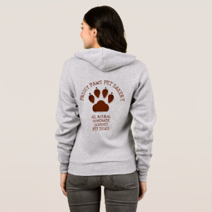 Sudadera Paw Print in Brown con nombre de negocio LIGHT