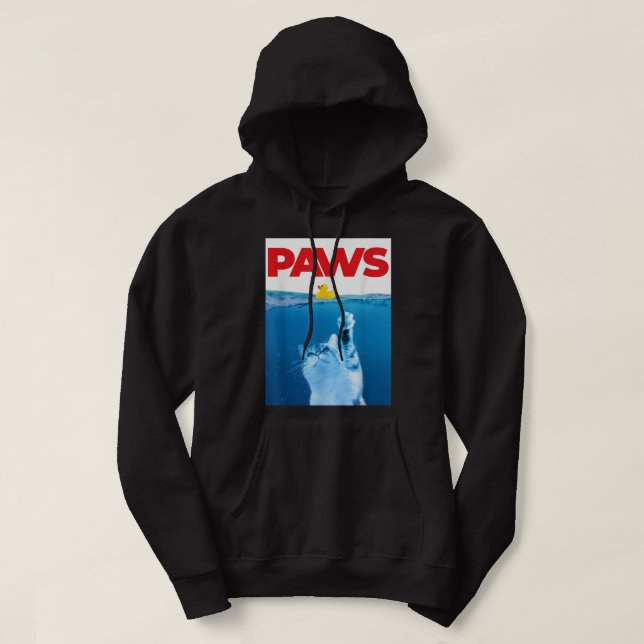 Sudadera PAWS Cat And Yellow Rubber Duck Cute Kitten Funny  (Diseño del anverso)
