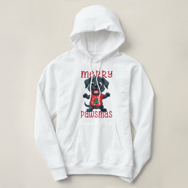 Sudadera Paws-itively Merry (Diseño del anverso)
