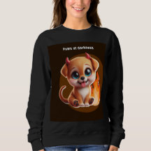 Paws of Darkness Fire Dog Hoodie – Glowing Puppy 