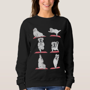 Sudadera Paws Yoga Bulldog Puppy Doggie Pose Animal Ventila