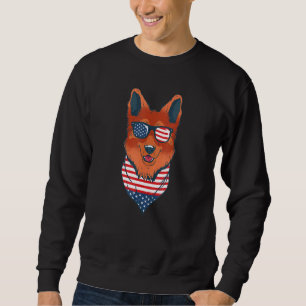 Sudadera Pawty En El Fiesta Estadounidense Pastor Alemán Su