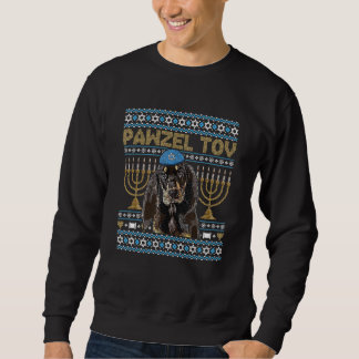 Sudadera Pawzel Tov Black and Tan Coonhound Dog  Hanukkah
