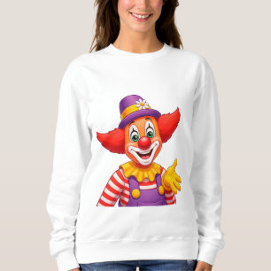 Sudadera Payaso Alegre Con Sombrero Púrpura