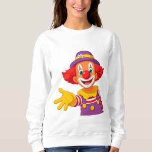 Sudadera Payaso Alegre Con Sombrero Púrpura