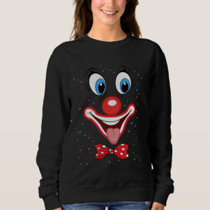 Sudadera Payaso de Carnaval Cara Círculo Vestir Niños Hombr
