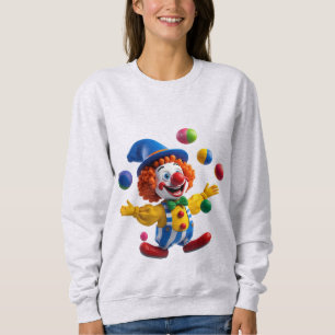 Sudadera Payaso Juguetón Saltando Con Bolas Brillantes