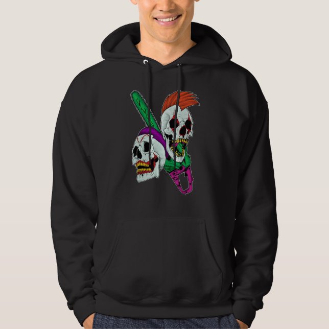 Sudadera Payasos de cráneo en Chainsaw: Payaso de horror (Anverso)