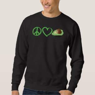 Sudadera Paz Amor Aguacate Funny Aguacate Bajo Carbón K