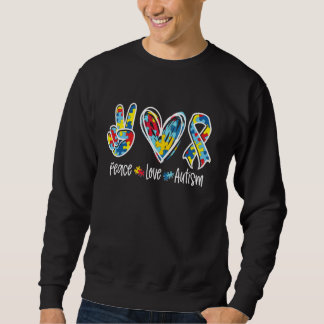 Sudadera Paz Amor Autismo Tee Apoyo Autismo Conciencia Puz
