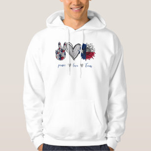 Sudadera Paz Amor Bandera de Texas Girasol
