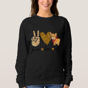 Sudadera Paz Amor Corgi Perro Mamá Madre Día S Corgi 1