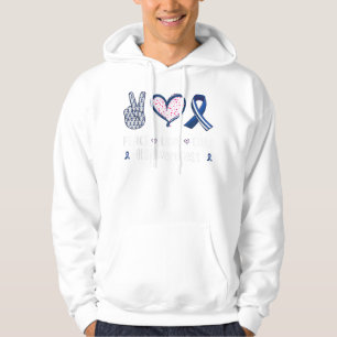 Sudadera Paz Amor cura ALS concientización hombres mujeres