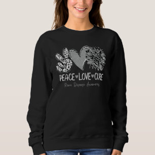 Sudadera Paz Amor Cura Girasol Leopardo Enfermedad Rara Con