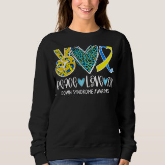 Sudadera Paz Amor Cure Blue & Yellow Ribbon Down Syndrome