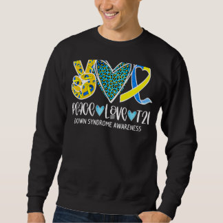 Sudadera Paz Amor Cure Blue & Yellow Ribbon Down Syndrome