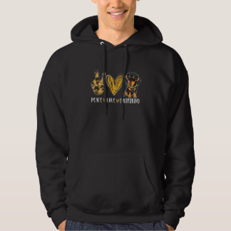 Sudadera Paz Amor Dachshund Perro Lindo