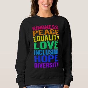 Sudadera Paz Amor Diversidad Inclusión Igualdad Derechos Hu