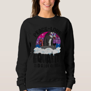 Sudadera Paz Amor E Igualdad Y Mucha Basura Opossum B