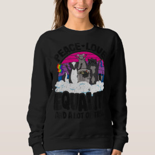Sudadera Paz, Amor E Igualdad Y Mucho Orgullo Bi