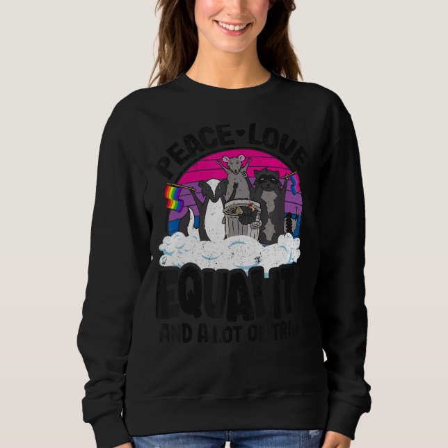 Sudadera Paz, Amor E Igualdad Y Mucho Orgullo Bi (Anverso)