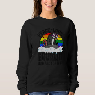 Sudadera Paz Amor e Igualdad Zarigüeya Orgullo Gay Arcoíris