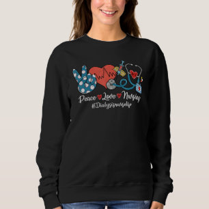 Sudadera Paz Amor Enfermería Estetoscopio Diálisis Vida Enf