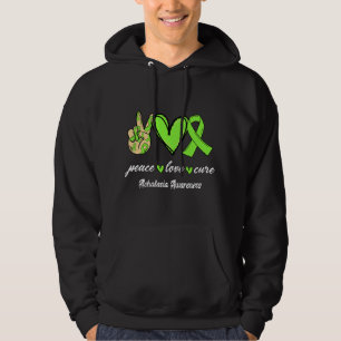 Sudadera Paz Amor Esperanza Cinta Verde Claro Conciencia so