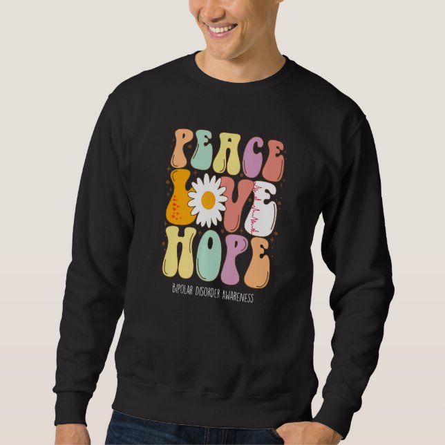 Sudadera Paz Amor Esperanza Desorden Bipolar Conciencia (Anverso)