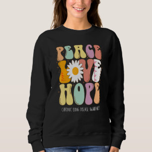 Sudadera Paz Amor Esperanza Enfermedad Crónica de Pulmón Co