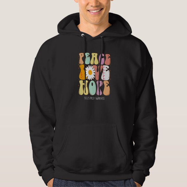 Sudadera Paz Amor Esperanza La Palsy Awareness de Bell (Anverso)