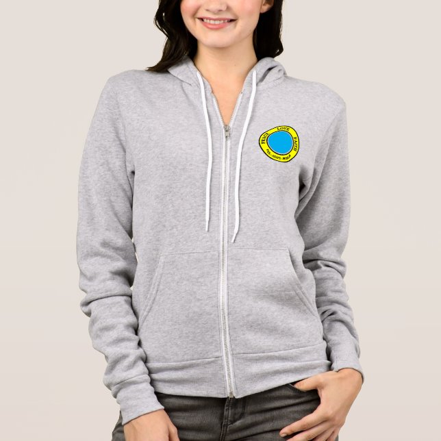 Sudadera Paz, amor, fe de las mujeres (Anverso)