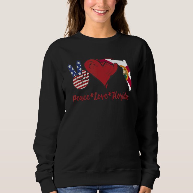 Sudadera Paz Amor Florida (Anverso)