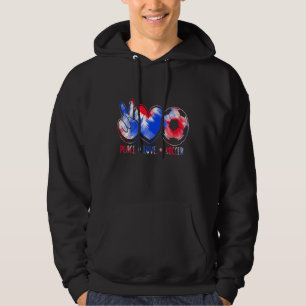 Sudadera Paz Amor Fútbol 4 De Julio Corbata Tinte Jugador D