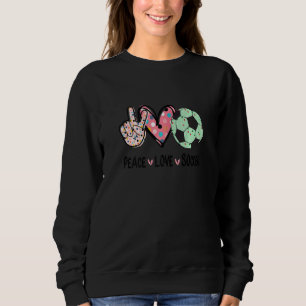 Sudadera Paz Amor Fútbol Lindo Para Mujeres Adolescentes Ni