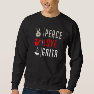 Sudadera Paz Amor Gaita Instrumento Musical Gaiteros