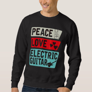 Sudadera Paz Amor Guitarra Eléctrica Instrumento Guitarrist