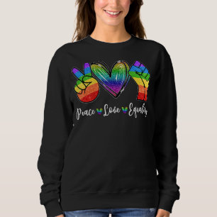 Sudadera Paz Amor Igualdad Elevada Primero Lgbt Lesbiana Ga
