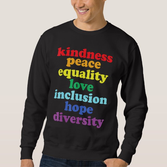 Sudadera Paz Amor Inclusión Igualdad Diversidad Derechos Hu (Anverso)