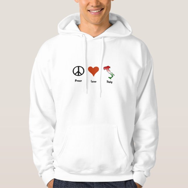 Sudadera Paz, amor, Italia (Anverso)