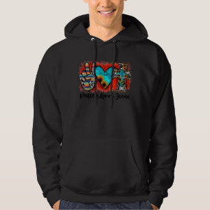 Sudadera Paz Amor Jesús Leopardo Piel de vaca Occidental Se