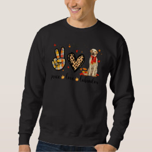 Sudadera Paz Amor Labrador Bufanda Leopardo Otoño Otoño Que