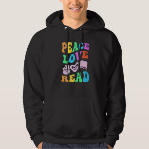 Sudadera PAZ AMOR LECTURA Retro Literatura Profesor Groovy