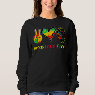 Sudadera Paz Amor Locs Orgullo Africano Mes de la Historia