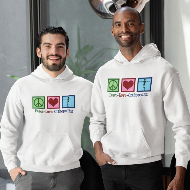 Sudadera Paz Amor Ortopédicos Cute Ortopedistas (Subido por el creador)
