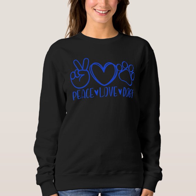 Sudadera Paz Amor Perros Mamá Mamá Perro Perro Perro Perros (Anverso)