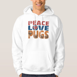 Sudadera Paz Amor Pug Perro Amante Para Mujeres Hombres, Pe